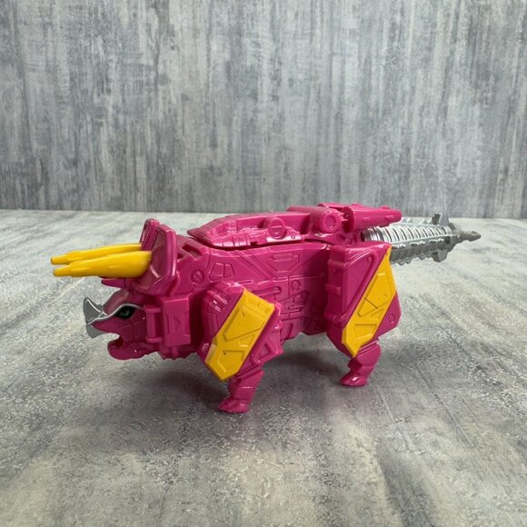 Power Rangers Dino Charge Pink Triceratops Charger Megazord Zord Builder Bandai - Picture 2 of 6